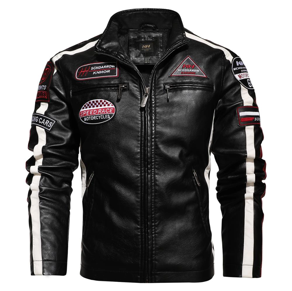 Blouson De Moto Rétro Brodé Aviateur 1 Blouson De Moto Rétro Brodé Aviateur