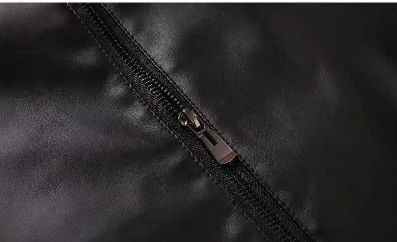 Blouson En Simili Cuir Lisse Homme 6 Blouson En Simili Cuir Lisse Homme – Image 6