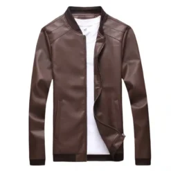 Blouson Homme En Simili Cuir, Coupe élancée