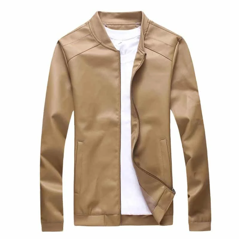 Blouson Homme En Simili Cuir, Coupe élancée 2 Blouson Homme En Simili Cuir, Coupe élancée – Image 2