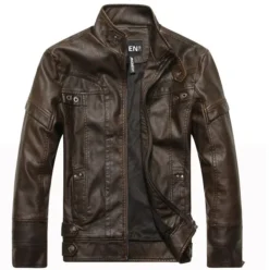 Blouson Vintage En Simili Cuir Style Motard