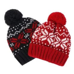Bonnet à Pompon Flocon De Neige 11 Bonnet à Pompon Flocon De Neige -Vintage Soldes bonnet a pompon flocon de neige 6