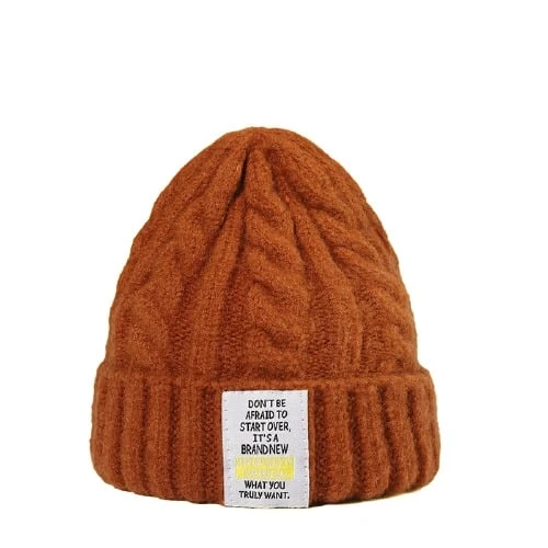 Bonnet Tricoté Avec Citation 1 Bonnet Tricoté Avec Citation