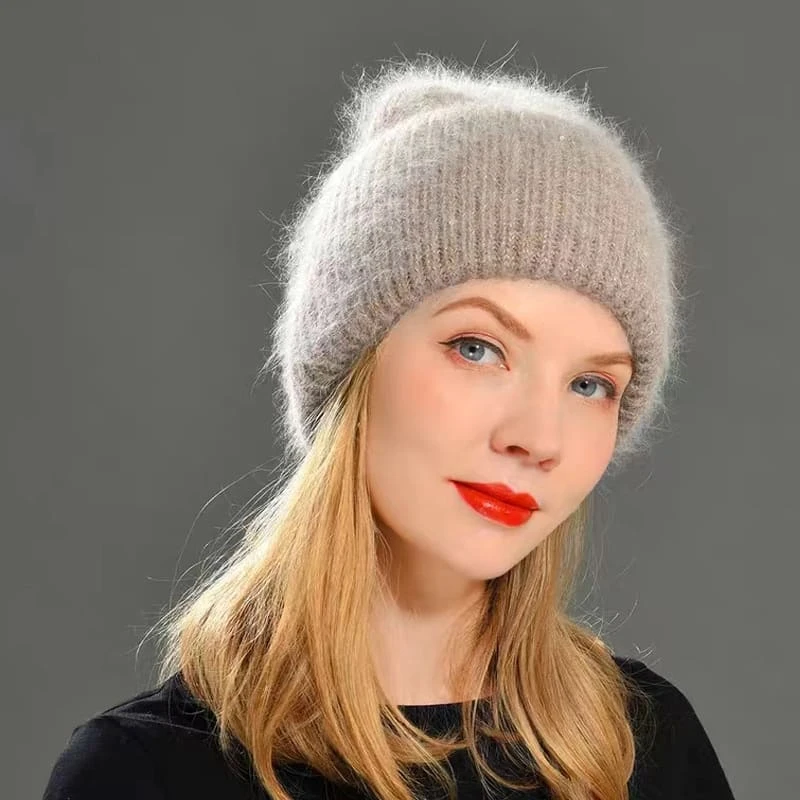 Bonnet Tricoté En Laine Vintage Pour Femme 2 Bonnet Tricoté En Laine Vintage Pour Femme – Image 2