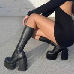 Bottes à Talons Super Haute Pour Femmes 8 Bottes à Talons Super Haute Pour Femmes -Vintage Soldes bottes a talons super haute pour femmes 4