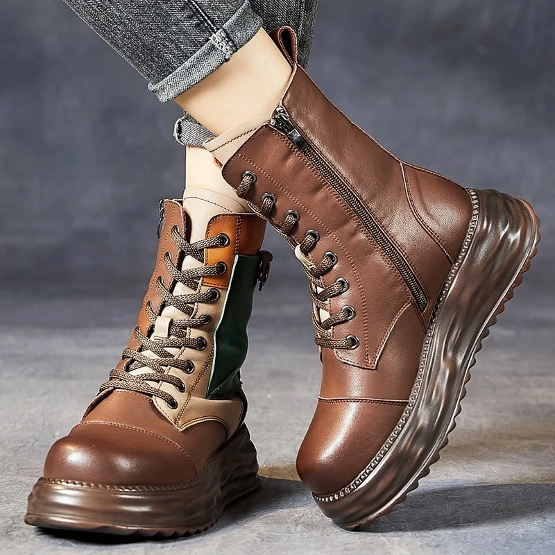 Bottes Vintage Talon Compensé à Lacet 3 Bottes Vintage Talon Compensé à Lacet – Image 3