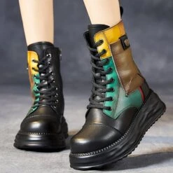 Bottes Vintage Talon Compensé à Lacet 9 Bottes Vintage Talon Compensé à Lacet -Vintage Soldes bottes vintage talon compense a lacet 5