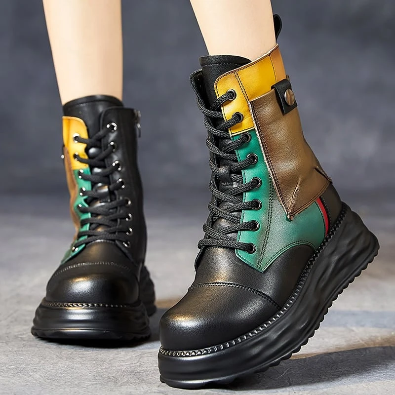 Bottes Vintage Talon Compensé à Lacet 5 Bottes Vintage Talon Compensé à Lacet – Image 5