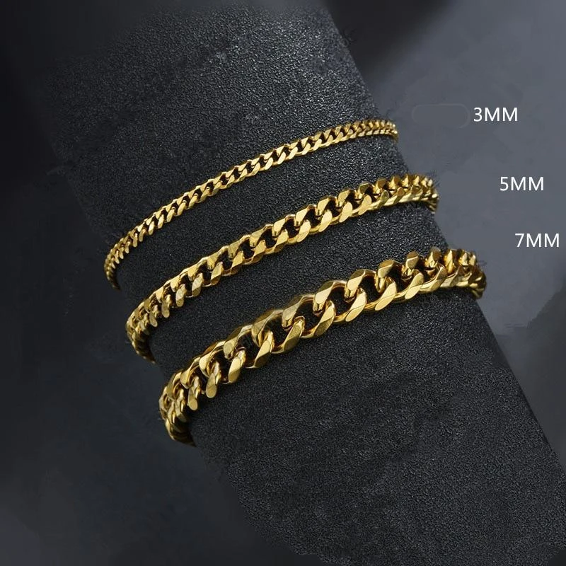 Bracelet Vintage En Chaîne Cubaine 4 Bracelet Vintage En Chaîne Cubaine – Image 4