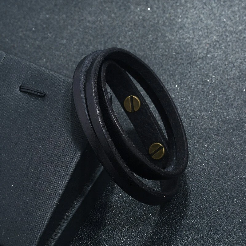 Bracelet Vintage En Imitation Cuir Multicouche Tissé à La Main 4 Bracelet Vintage En Imitation Cuir Multicouche Tissé à La Main – Image 4