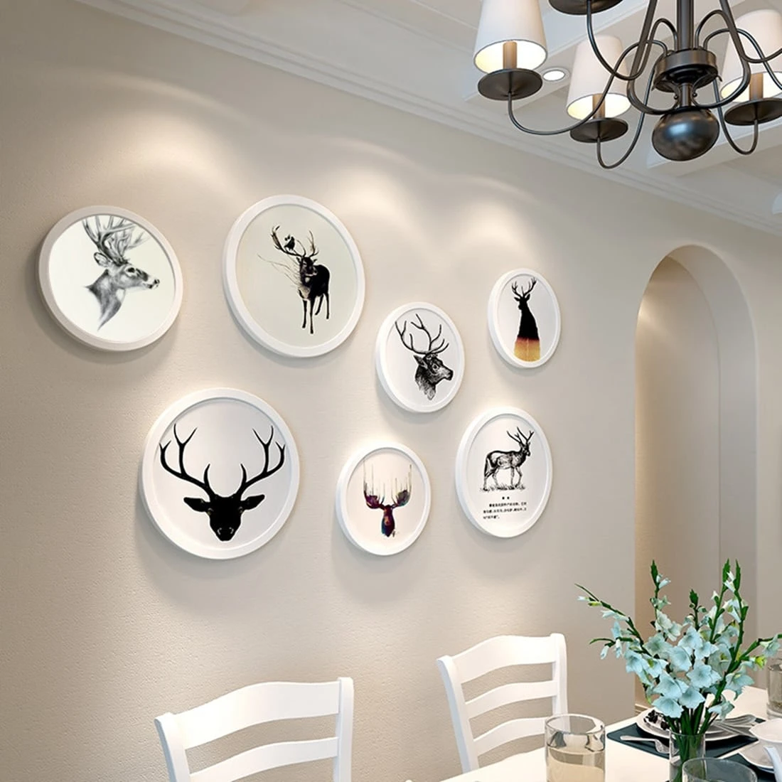 Cadre Photo Mural Rond En Bois Rétro 2 Cadre Photo Mural Rond En Bois Rétro – Image 2