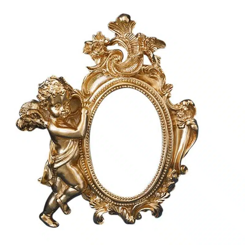 Cadre Photo Rétro Doré Forme Ovale 3 Cadre Photo Rétro Doré Forme Ovale – Image 3
