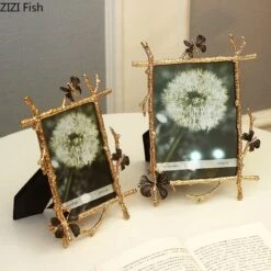 Cadre Photo Vintage En Métal Doré -Vintage Soldes cadre photo vintage en metal dore