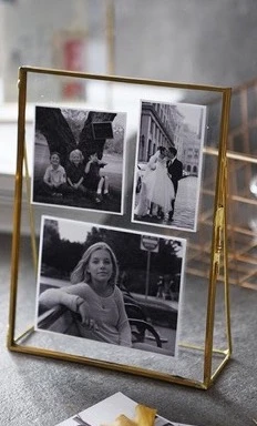 Cadre Rectangulaire Rétro Transparent En Laiton