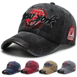 Casquette De Baseball Vintage En Coton Délavé