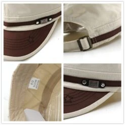 Casquette Militaire Rétro En Coton Délavé Pour Homme Et Femme -Vintage Soldes casquette militaire retro en coton delave pour homme et femme 5