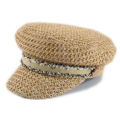 Casquette Rétro De Livreur De Journaux En Paille Pour Femme