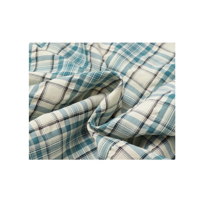 Chemisier élégant Vintage à Carreaux Et Boutons Pour Femme 5 Chemisier élégant Vintage à Carreaux Et Boutons Pour Femme – Image 5