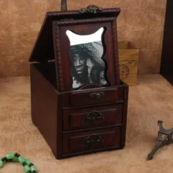 Coffre En Bois Vintage Avec Cadre Photo