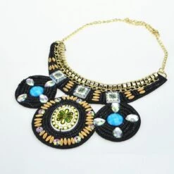 Collier Ethnique Vintage Brodé à La Main -Vintage Soldes collier ethnique vintage brode a la main 4