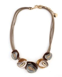 Collier Ras Du Cou Vintage Avec Pendentif Cristal