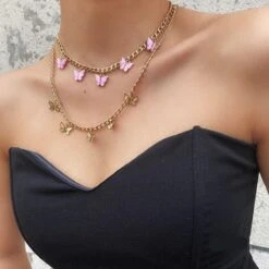 Collier Ras Du Cou Vintage Avec Pendentif Papillon 11 Collier Ras Du Cou Vintage Avec Pendentif Papillon -Vintage Soldes collier ras du cou vintage avec pendentif papillon 6