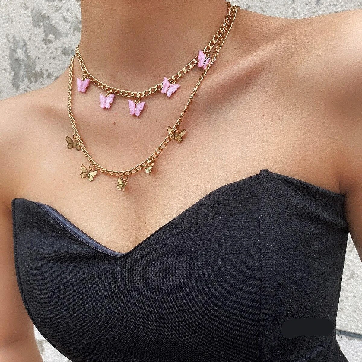 Collier Ras Du Cou Vintage Avec Pendentif Papillon 6 Collier Ras Du Cou Vintage Avec Pendentif Papillon – Image 6