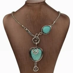Collier Vintage à Bretelles Avec Pendentif Cœur