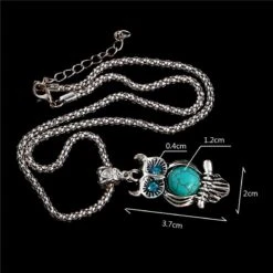 Collier Vintage Argenté Avec Pendentif Hibou En Pierre Naturelle 6 Collier Vintage Argenté Avec Pendentif Hibou En Pierre Naturelle -Vintage Soldes collier vintage argente avec pendentif hibou en pierre naturelle 3