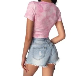 Crop Top Papillon En Tie And Dye Vintage Pour Femme 10 Crop Top Papillon En Tie And Dye Vintage Pour Femme -Vintage Soldes crop top papillon en tie and dye vintage pour femme 4