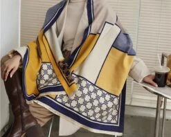 Écharpe à Double Face Vintage Pour Femme -Vintage Soldes echarpe a double face vintage pour femme 9