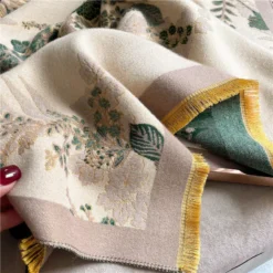 Écharpe Cachemire à Fleurs Vintage Pour Femme -Vintage Soldes echarpe cachemire a fleurs vintage pour femme 3