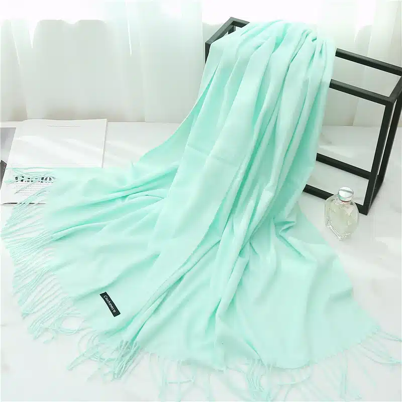 Echarpe Unie Et Chaude Imitation Cachemire 3 Echarpe Unie Et Chaude Imitation Cachemire – Image 3