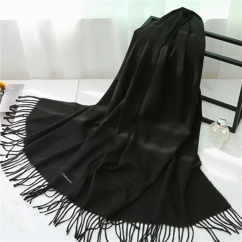 Echarpe Unie Et Chaude Imitation Cachemire 8 Echarpe Unie Et Chaude Imitation Cachemire – Image 8