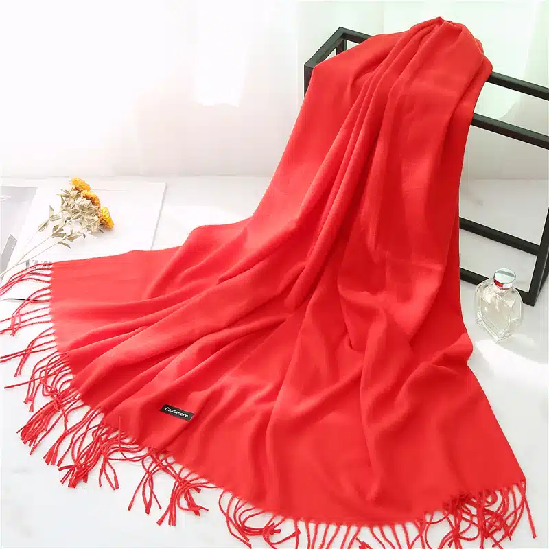 Echarpe Unie Et Chaude Imitation Cachemire 6 Echarpe Unie Et Chaude Imitation Cachemire – Image 6