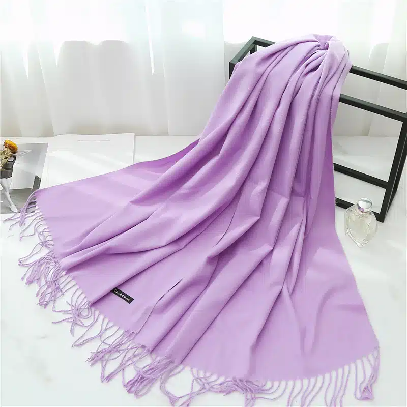 Echarpe Unie Et Chaude Imitation Cachemire 11 Echarpe Unie Et Chaude Imitation Cachemire – Image 11