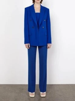 Ensemble Décontracté à Taille Haute Et Jambes Droites Vintage