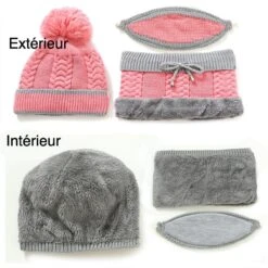 Ensemble Polaire 3 En 1 : Bonnet, écharpe Et Masque Offert 13 Ensemble Polaire 3 En 1 : Bonnet, écharpe Et Masque Offert -Vintage Soldes ensemble polaire 3 en 1 bonnet echarpe et masque offert