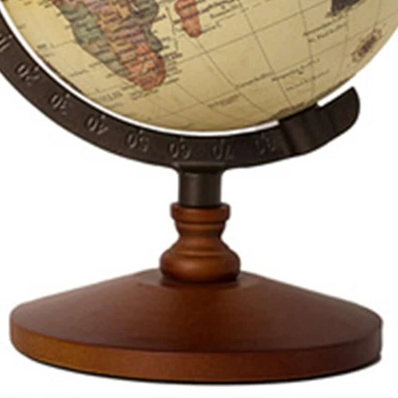 Globe Terrestre Vintage Avec Support En Bois Pour étudiant 2 Globe Terrestre Vintage Avec Support En Bois Pour étudiant – Image 2