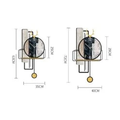 Grande Horloge Vintage Créative Noir Avec Pendule 8 Grande Horloge Vintage Créative Noir Avec Pendule -Vintage Soldes grande horloge vintage creative noir avec pendule 3