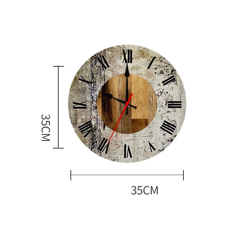 Grande Horloge Vintage Ronde Silencieuse 6 Grande Horloge Vintage Ronde Silencieuse – Image 6