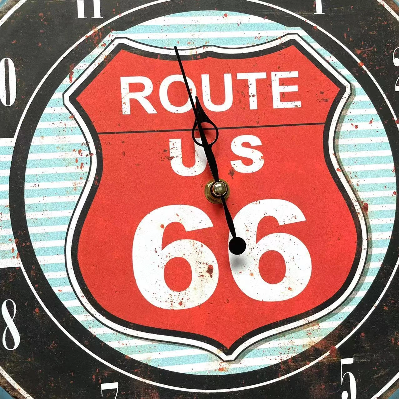 Horloge 3D En Fer Rétro Capsule De Bouteille « ROUTE US 66 » 3 Horloge 3D En Fer Rétro Capsule De Bouteille « ROUTE US 66 » – Image 3