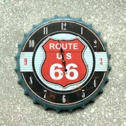 Horloge 3D En Fer Rétro Capsule De Bouteille « ROUTE US 66 » 8 Horloge 3D En Fer Rétro Capsule De Bouteille « ROUTE US 66 » -Vintage Soldes horloge 3d en fer retro capsule de bouteille route us 66 3