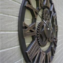 Horloge Engrenage Apparent Style Industriel -Vintage Soldes horloge engrenage apparent style industriel 4