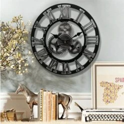 Horloge Engrenage Apparent Style Industriel -Vintage Soldes horloge engrenage apparent style industriel 5