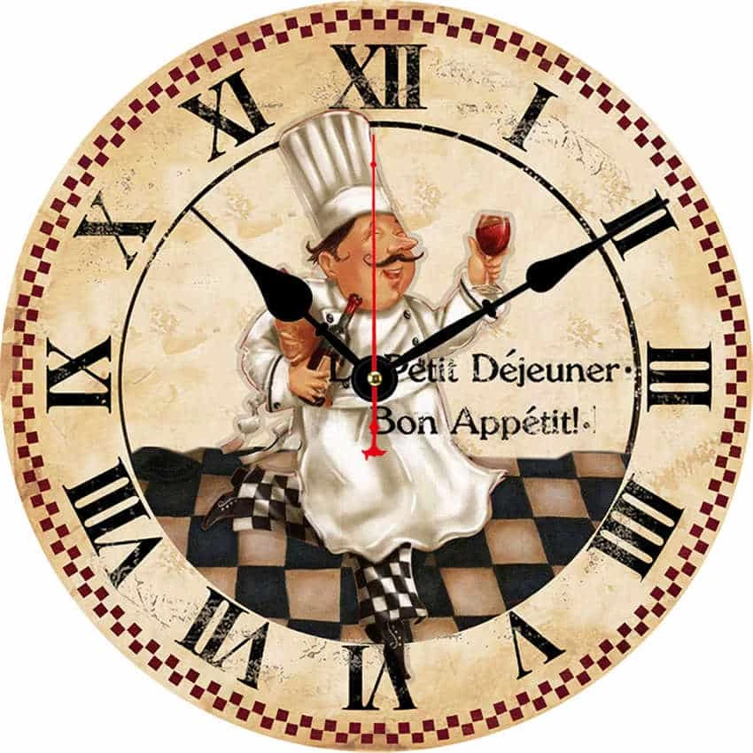 Horloge Murale De Cuisine En Bois Vintage 3 Horloge Murale De Cuisine En Bois Vintage – Image 3