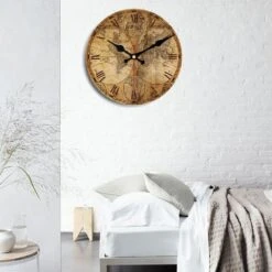 Horloge Murale De La Carte Du Monde Vintage -Vintage Soldes horloge murale de la carte du monde vintage 3