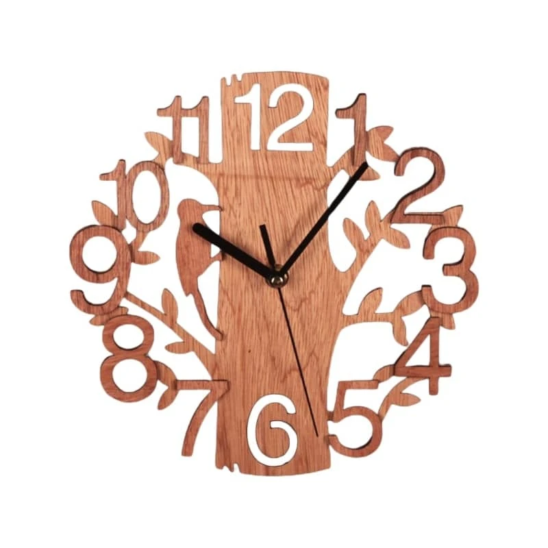 Horloge Murale En Forme D’arbre Vintage 2 Horloge Murale En Forme D’arbre Vintage – Image 2