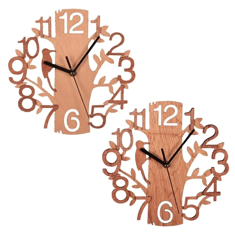 Horloge Murale En Forme D’arbre Vintage 5 Horloge Murale En Forme D’arbre Vintage – Image 5