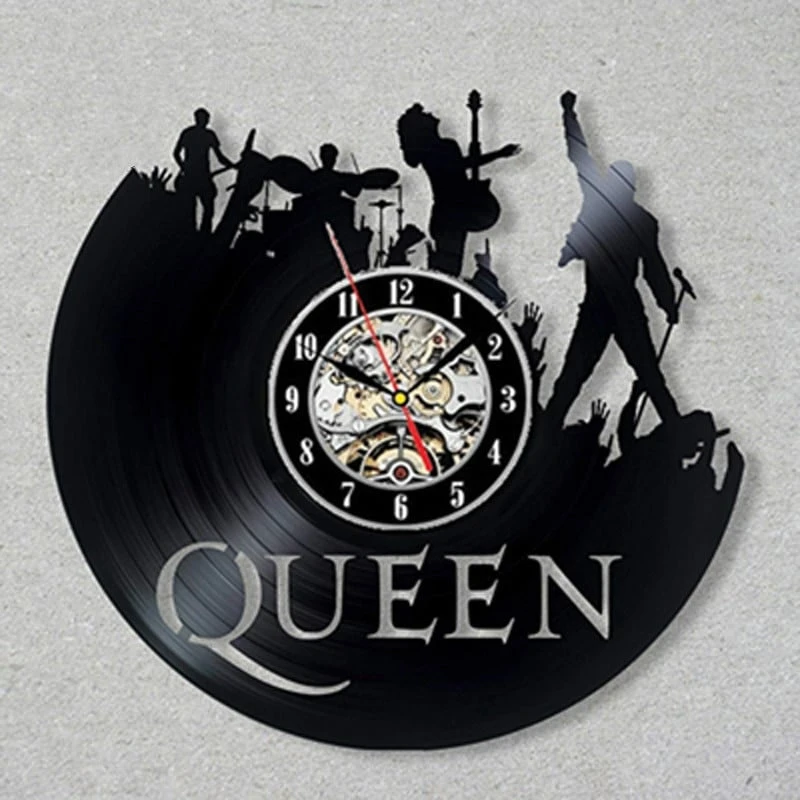 Horloge Murale En Vinyle Du Groupe De Rock Queen 4 Horloge Murale En Vinyle Du Groupe De Rock Queen – Image 4